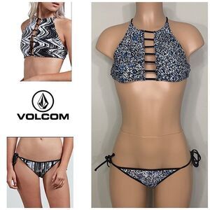 VOLCOM high neck string bikini. M/L and S/XS